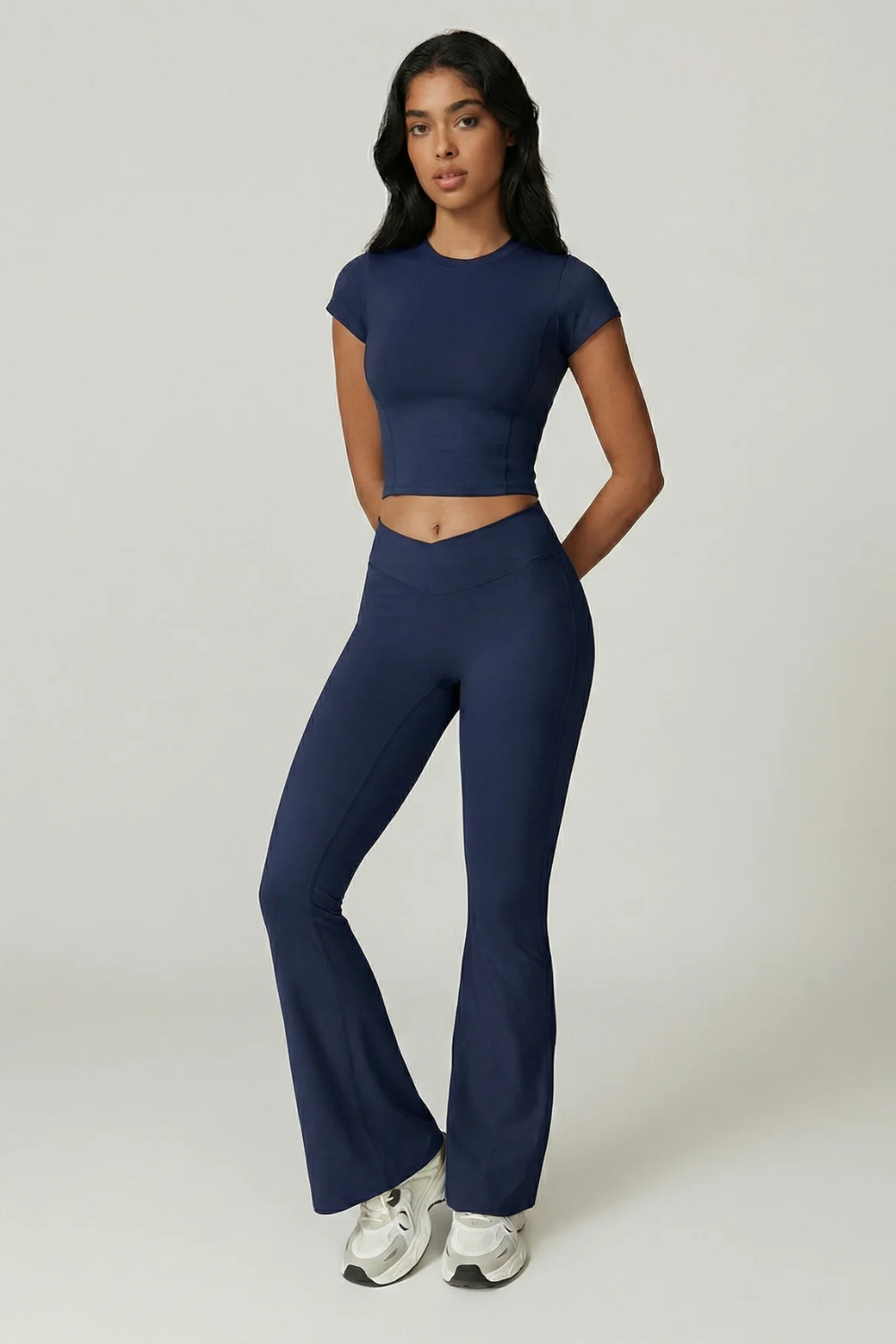 Elevare Flow – High-Waisted Flared – Leggings Set-15134061330805-ELLVN GYMWEAR