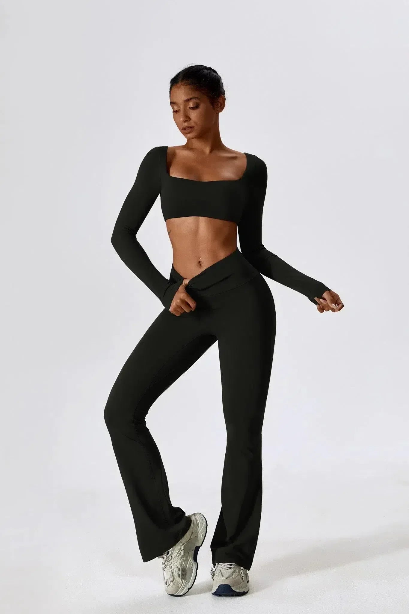 Priya – High-waisted fit – Flared leggings-15134060970357-Nancy & Mae Savannah